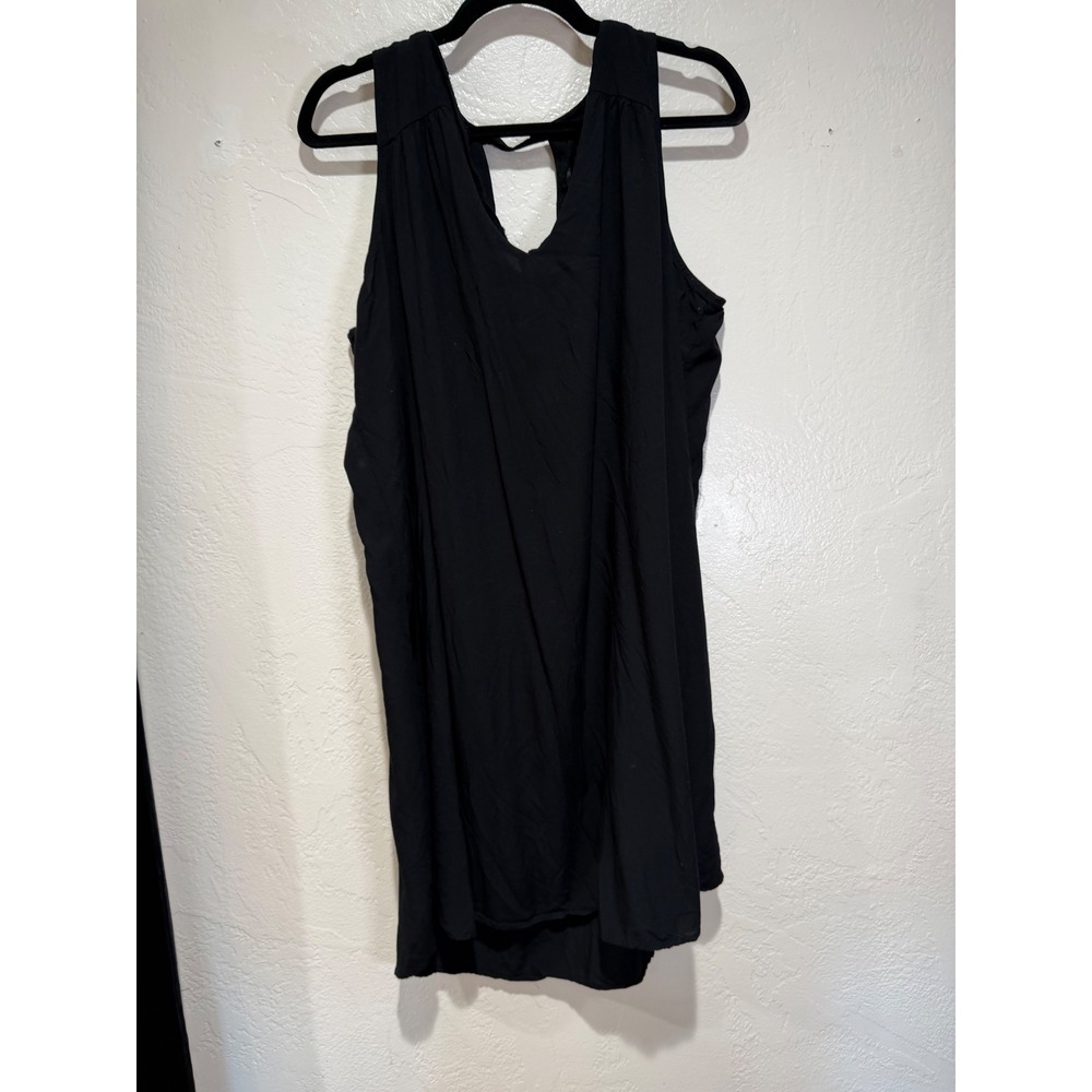 Old Navy Black Rayon Sleeveless Keyhole Back Shift Dress Womens XXL Tall